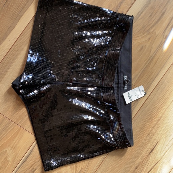 Express Black Sequin Shorts! - Picture 3 of 6